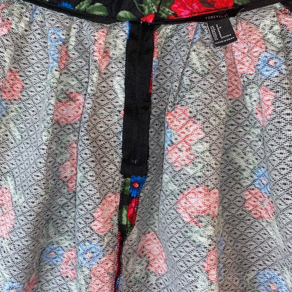💙❤️💚🖤Forever21 Black Red & Blue Mini Skirt - Picture 7 of 12